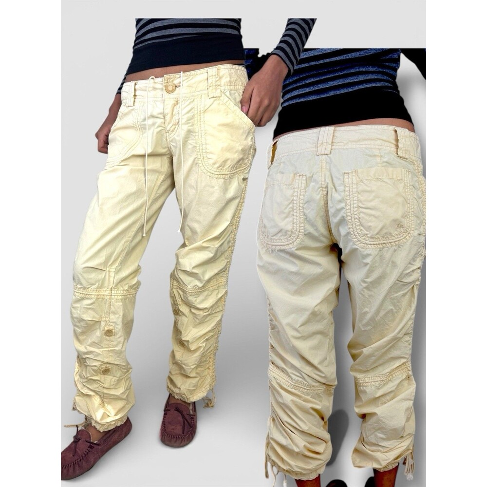 Vintage Abercrombie & Fitch Paratrooper Pants Size 2 Parachute Y2K Baggy Cargo